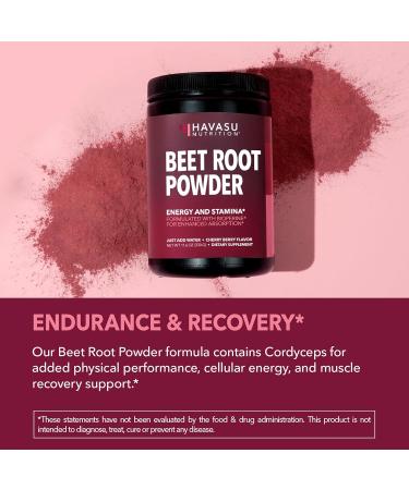 Organic Beet Root Powder with Vitamin B12 & Coryceps - Nitric Oxide Supplement - Beetroot Powder for Energy & Post Workout Recovery - Mix with Water or Smoothies Cherry Berry Flavor - 30 Servings - Buy Online on GoSupps.com