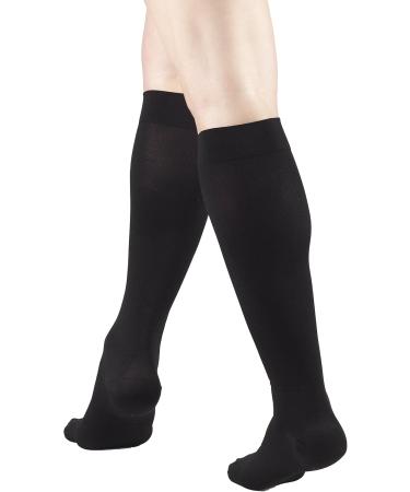 Truform Surgical Stockings 18 mmHg Compression - Knee High Closed Toe Black - Unisex Medium (1 Pair) | International Shipping - Buy Online on GoSupps.com