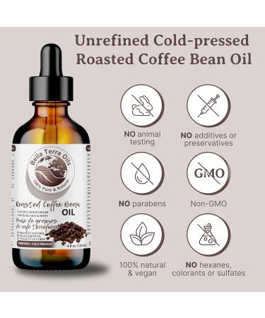 Roasted Coffee Bean Carrier Oil. 120ml. 100% Pure. Cold-pressed. Unrefined. Organic. Rich in Antioxidants. Chemical-free. Great for Under-Eye Circles. Natural Moisturizer for Face Body Hair. Bella Terra Oils. 120 ml (Pack of 1) - Buy Online on GoSupps.com