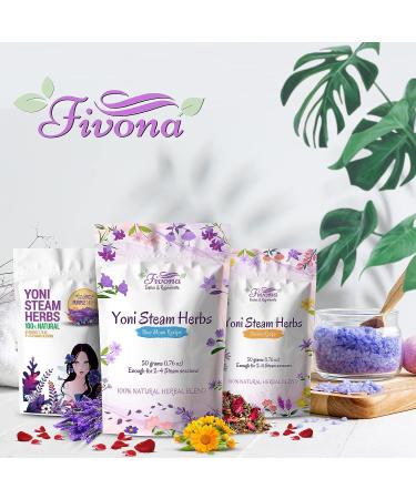 Fivona Set of 3 Yoni Steam Herbs - 100% Pure Organic Blend for V Detox & PH Balance - Revitalizing Care for Women - 1.76 oz x 3 Herbal Blends - Buy Online on GoSupps.com