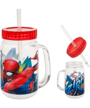 Buy All-Meine.de GmbH BPA-Free Drinking Cup with Straw & Cover - 420ml Young Motif Handle Cup - Transparent Plastic Drinkware - Buy Online on GoSupps.com