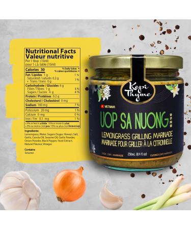 Kopi Thyme Uop Sa Nuong Lemongrass Grilling Marinade and Stir Fry Sauce. Authentic Southeast Asian Sauce to Create Easy Traditional Vietnamese Meals. Gluten Free Nut Free Dairy Free Soy Free Plant Based. Made In Canada. 250ml (Pack Of 1) Lemongrass Marina - Buy Online on GoSupps.com