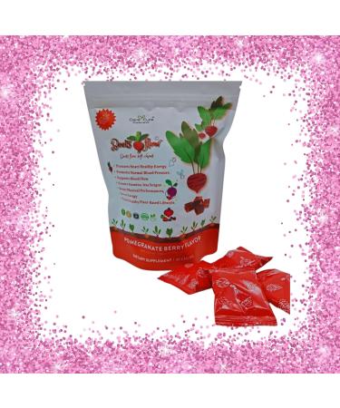 Beets Flow Soft Chews - Boost Nitric Oxide | Grape Seed Extract | Pomegranate Berry Flavor | 30 Chews - International Shipping Available - Buy Online on GoSupps.com