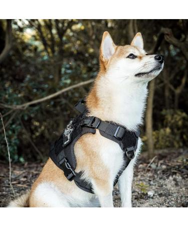 OneTigris Fire Watcher 2.0 Molle Dog Harness with Handle & Metal Buckle - Black | Durable Adjustable International Shipping - Buy Online on GoSupps.com