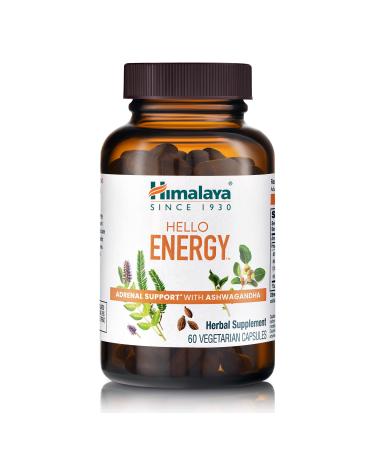 Himalaya Hello Energy Adrenal Support With Ashwagandha 60 Vegetarian Capsules
