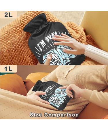 Naanle Ice Skull Heating Bottle - Transparent Hot Water Bottle for Pain Relief & Cold Therapy | 1L Handheld Heating Solution - Buy Online on GoSupps.com