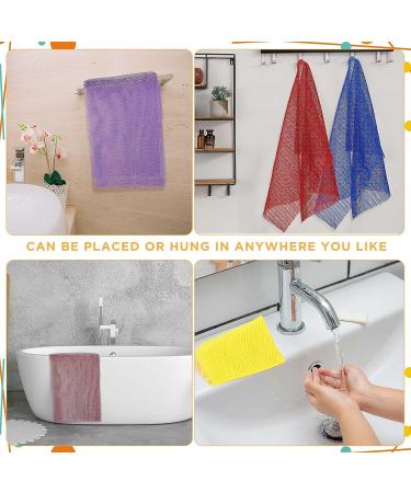 Tudomro 9 Pcs African Exfoliating Net - 31.5 Inches Back Body Scrubber for Daily Bathing - 9 Colors - Buy Online on GoSupps.com