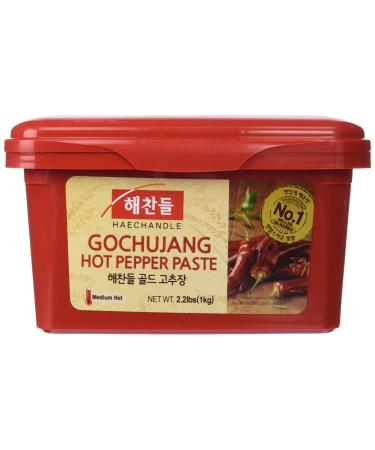 Haechandle Gochujang Hot Pepper Paste 2.2 Lb (1 Kg) Value Size Tub