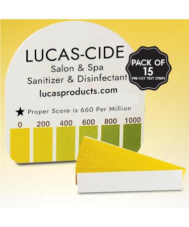Lucas-CIDE Quat Test Strips - Pack of 15 Food Service Sanitizer Test Strips (0-1000 ppm) - Quat Sanitizing Solution Test Strips - Buy Online on GoSupps.com