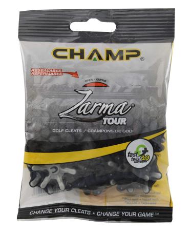 CHAMP Zarma Tour Cleat (FTS 3.0) Black Resealable Bag of 1 Set Golf Grey/Back