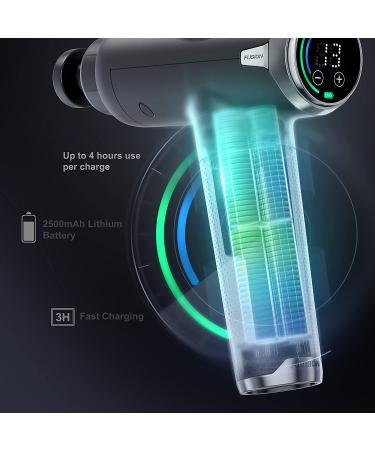 Fusion Black Pro Muscle Massage Gun - Deep Tissue Percussion Massager for Athletes - Pain Relief & Relaxation - Buy Online on GoSupps.com