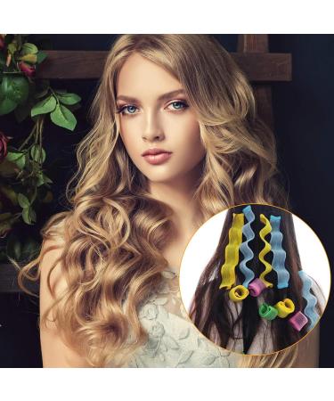 WUERKIYA Hair Curlers for Short Hair No Heat Hair Rollers Spiral Curlers 15cm/25cm Hair Curlers Styling Kit with Styling Hooks DIY Hairstyle Tools for Women Girls (18 Pack) - Buy Online on GoSupps.com