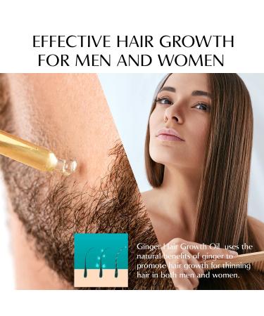 Ginger Hair Growth Serum | Prevent Hair Loss, Promote Thicker & Longer Hair | 1.7 Oz Bottle - Buy Online on GoSupps.com