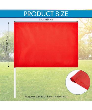 Set of 4 Soccer Corner Flags - Red Replacement Flags for Soccer Field - Official Referee Equipment for Football, Volleyball, and Track Training - Buy Online on GoSupps.com