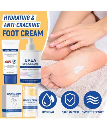 MrCuvaryas Hydrating and Anticracking foot cream 60 urea foot cream very dry feet heel balm relieves itching for elbows knees feet and hands urea cream with foot file blue 40 g + 40 g - Buy Online on GoSupps.com