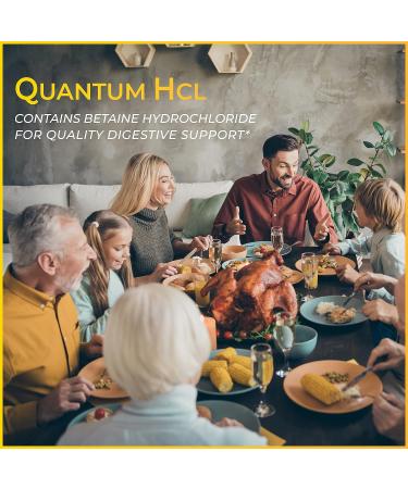 Quantum HCL 90 Vegetarian Capsules - Digestive & Detox Support with Betaine Hydrochloride Acid - Buy Online on GoSupps.com