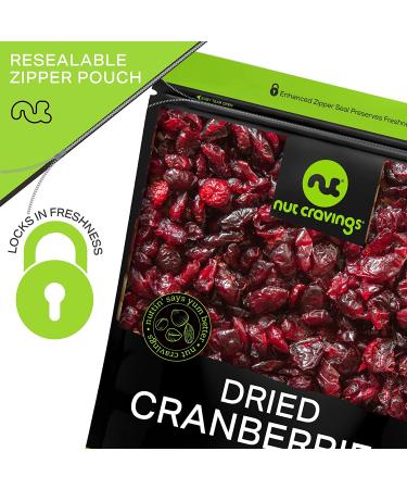 Sun Dried Whole Cranberries 16oz - Sweetened Dehydrated Fruit Snack | All Natural, Vegan, Kosher Certified - Buy Online on GoSupps.com