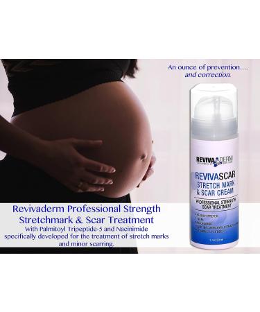 Revivaderm RevivaScar Stretch Mark & Scar Cream - Professional Strength Treatment for Stretch Marks, Acne Scars & Renewal - 1oz - Buy Online on GoSupps.com