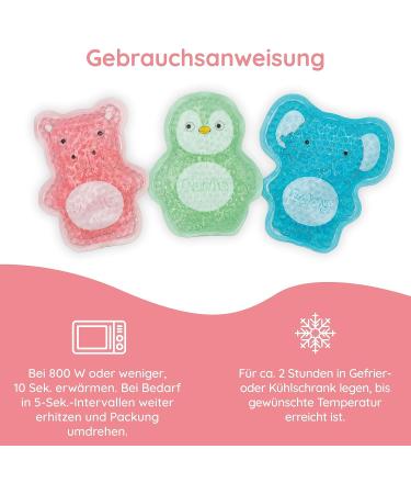 Children's Cool Pads & Plasters | Mini Reusable Cool Packs for Bumps & Bruises | Gentle Wound Spray Elefant Hippo Penguin Designs - Buy Online on GoSupps.com