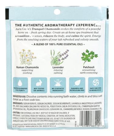 Buy Aura Cacia Tranquil Chamomile Aromatherapy Mineral Bath 2.5 oz | Relax & Unwind - Buy Online on GoSupps.com