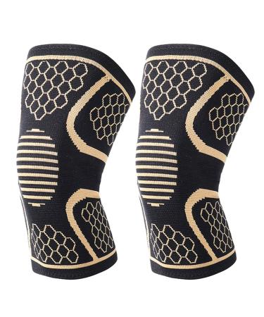 Knee Pads Knee Brace Sleeve Shock Absorption ive Elasticity Breathable Anti Collision Professional Knee Sleeves for Arthritis Pain Relief Injury Recovery Running Hiking Basketball(L)