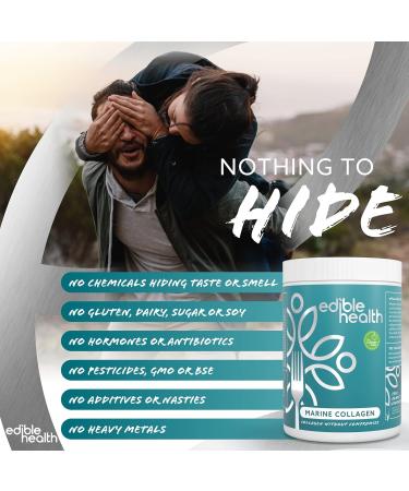 Hydrolysed Marine Collagen Peptides Powder - 400g Tub - High Protein & Carb Free Supplement | Edible Health - 30-Day Supply - Buy Online on GoSupps.com