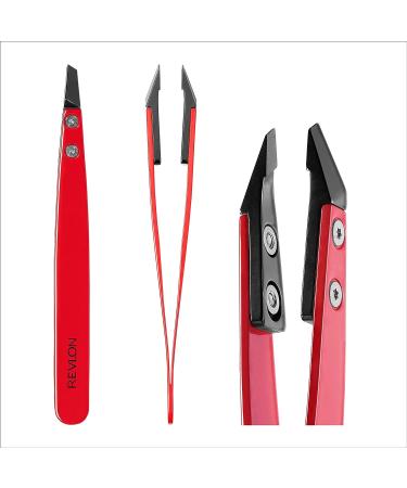 REVLON Ceramic Tip Slant Tweezer - Precision Tweezing Tool for Perfectly Defined Brows - Buy Online on GoSupps.com