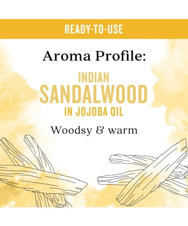Aura Cacia Indian Sandalwood Essential Oil in Jojoba Oil - 0.5 fl. oz | Premium Natural Aromatherapy | International Shipping - Buy Online on GoSupps.com