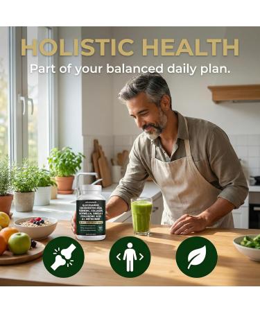 Arthronaturals 18 in 1 Joint Supplement with Glucosamine Chondroitin MSM Hyaluronic Acid Omega-3 and More for Provides Joint Support Improves Mobility & Long Term Health Vegan - 60 CPS (1) - Buy Online on GoSupps.com