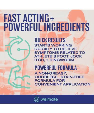 WELMATE - Athletes Foot Treatment Extra Strength - Antifungal Cream - Butenafine Hydrochloride - Relief from Ringworm Athlete's Foot & Jock Itch - Foot Care - Nail Fungus Treatment For Toenail - 3 Pk 3 Pack - Buy Online on GoSupps.com