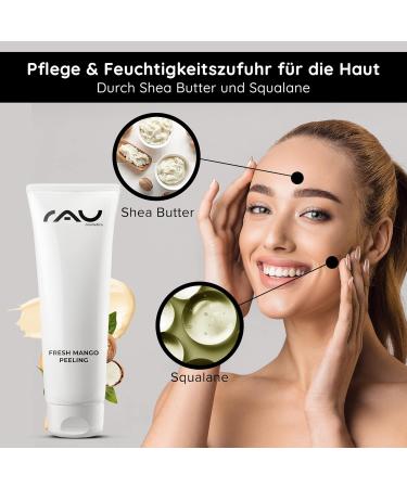RAU Cosmetics Enzyme Peeling - Fresh Mango Exfoliant for Blackheads & Pimples | Regeneration Booster for Mature Sensitive & Dry Skin - 2.53 Fl Oz - Buy Online on GoSupps.com