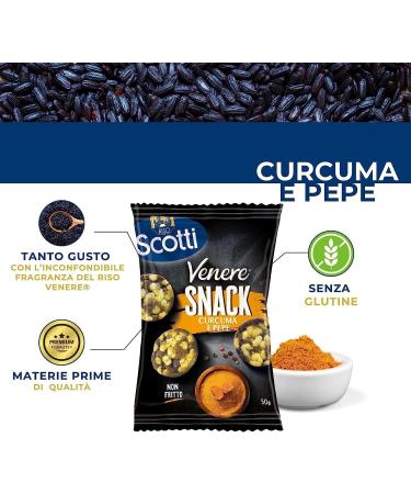  Italian Gourmet E.R. Riso Scotti Venere Snack Turmeric & Pepper Snack Brown Rice Crispy & Tasty Unfried Snack for Breaks & Appetizers Gluten Free 50g + Italian Gourmet Polpa 400g - Buy Online on GoSupps.com