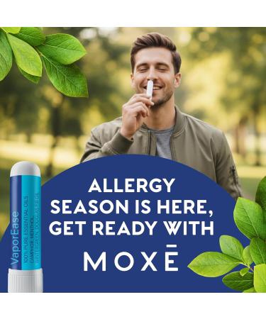 MOXE VaporEase Portable Nasal Inhaler On-The-Go Non-Medicated Made in USA Soothing and Refreshing Vapors Menthol Scent 3 Pack VaporEase 3 Pack - Buy Online on GoSupps.com