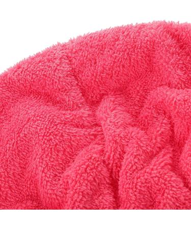 Quick Dry Hair Turbans for Women - Shower Cap & Towel Wrap - Medium Rosy Hair Drying Cap - Buy Online on GoSupps.com