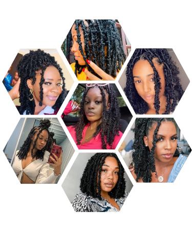 GUOHUI Super Light Butterfly Locs Crochet Hair 12 Inch 6 Packs Pre-Looped Soft Distressed Faux Locs Braids - 1B (Pack of 6) - Buy Online on GoSupps.com