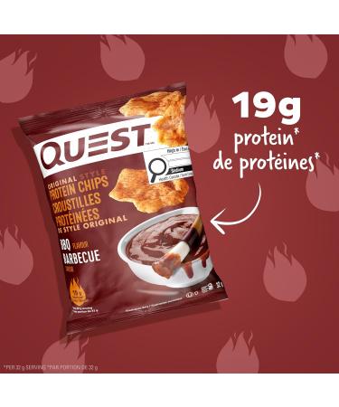 Quest Nutrition Chocolate Chip Protein Cookie High Protein High Fibre Low Sugar Keto Friendly & BBQ Flavour Original Style Protein Chips High Protein Baked Not Fried - Buy Online on GoSupps.com