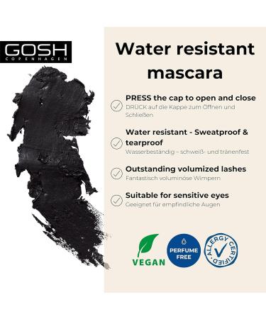 Waterproof Mascara Black - Just Click It! GOSH 10ML - Buy Online on GoSupps.com