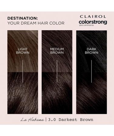 Clairol ColorStrong Permanent Zero Ammonia Hair Dye La Habana Hair Color - 3.0 Darkest Brown - Buy Online on GoSupps.com