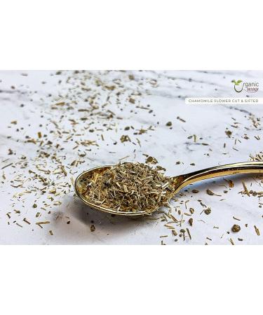 Organic Way Chamomile Flowers Cut & Sifted (Matricaria chamomilla) Herbal Tea - European Wild-Harvest | Organic & Kosher Certified | Non GMO | USDA Certified | Origin - Albania (1LB / 16Oz) 16 Ounce (Pack of 1) - Buy Online on GoSupps.com