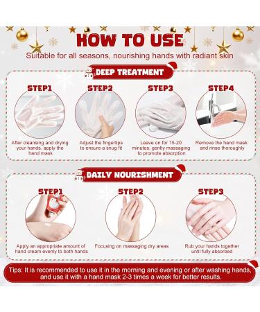  SHOPPGO Set of 2 women's hand masks - Christmas hand cream + 3 Christmas masks - Hand care - Nourishes and moisturizes - Nourishes and hydrates hands - Buy Online on GoSupps.com