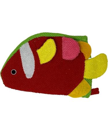 Colorful Fish Glove Washcloth and Loofah Set - Ideal for Kids and Adults Bath/Shower - Assorted Colors - Wholesale Bulk Lot - Buy Online on GoSupps.com