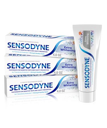 Sensodyne Extra Whitening Sensitive Teeth Whitening Toothpaste - 4 Ounces (Pack of 3) Sensodyne GW 3pk