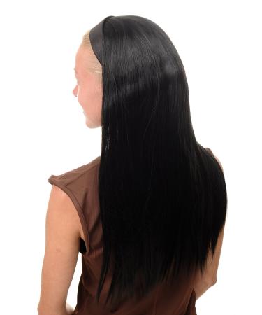 WIG ME UP - WH5040-1B half wig hairpiece with headband long straight black