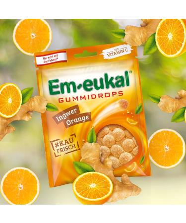 Buy Em-eukal Gummidrops Ginger-Orange with Vitamin C - Premium Chewing Candy 20 x 90g | International Shipping Available - Buy Online on GoSupps.com