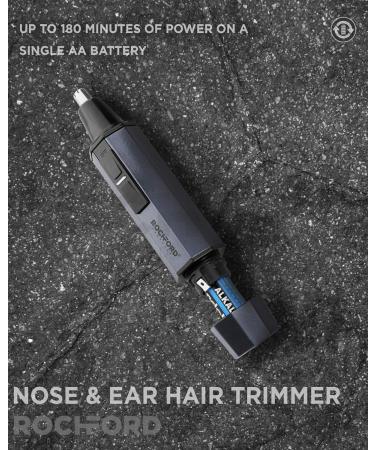 Water Resistant Stainless Steel Nose & Ear Hair Trimmer with LED Light | Heavy-Duty Facial Trimmer & Stand - Shop Now - Buy Online on GoSupps.com