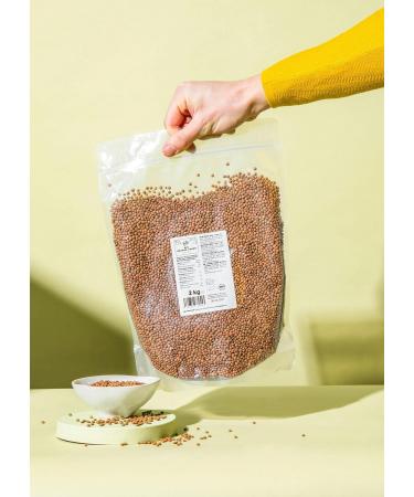 KoRo Organic Brown Lentils 2 kg - No Additives - Vegan & High Protein - Bulk Pack for International Shipping - Buy Online on GoSupps.com