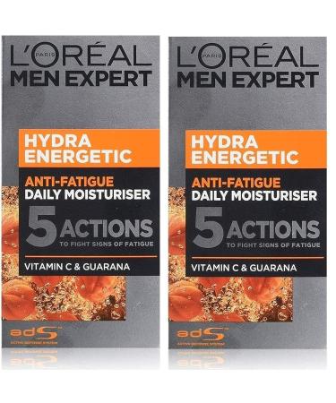 L'OR AL L'Oreal Paris Men Expert Hydra Energetic Anti-Fatigue Moisturising Cream for Men 50 ml Pack of 2