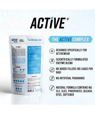 Active Wear Laundry Detergent & Soak - Natural Enzyme Booster for Workout Clothes - 90 Loads - Buy Online on GoSupps.com
