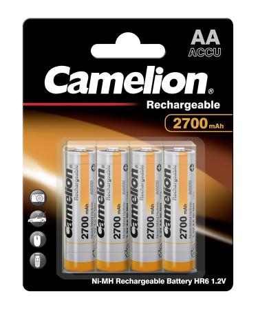 Pack de 4 batterys rechargeables 1 2V LR6/AA Ni-Mh accu 2700 mAh
