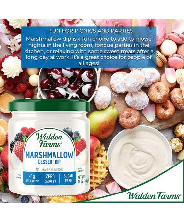 Walden Farms Marshmallow Dip 12 oz - Zero Calorie, Sugar-Free Delicacy - Buy Online on GoSupps.com